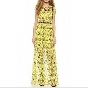 Free People Yellow Cherry Blossom Maxi Dress